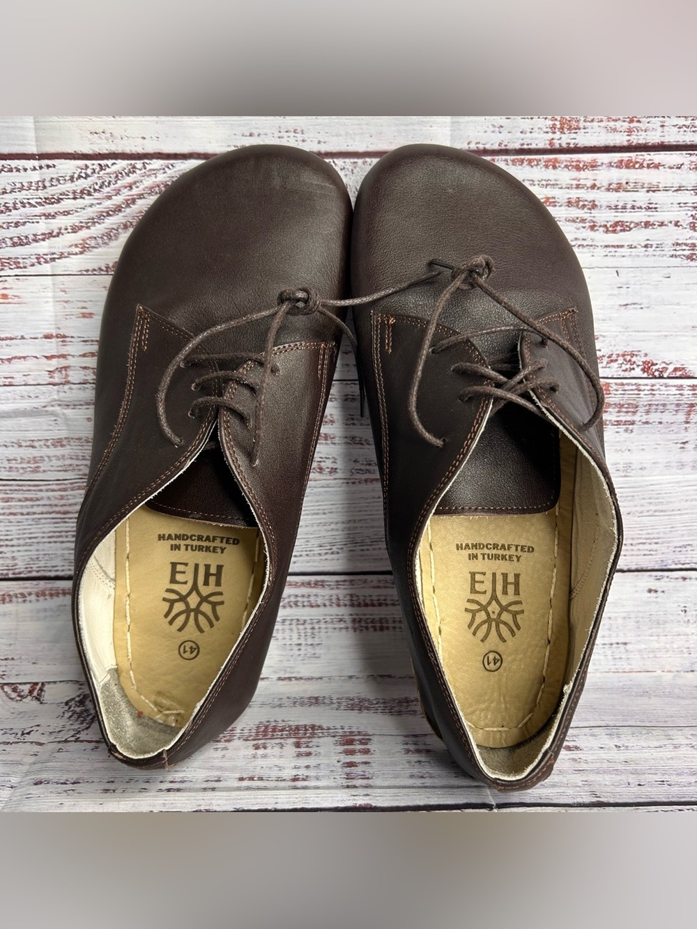 Earthing Harmony Handcrafted Lace Up Leather Shoes Women’s Size 41 (10-10.5) - Picture 6 of 8